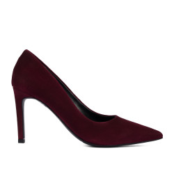 Elegantné dámske topánky 1366 bordo velúr