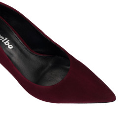 Elegantné dámske topánky 1366 bordo velúr