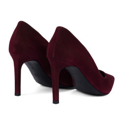 Elegantné dámske topánky 1366 bordo velúr