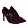 Elegantné dámske topánky 1366 bordo velúr