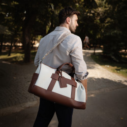 Cestovná taška 305g 01 béžová+hnedá lifestyle