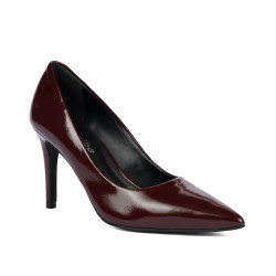 Elegantné dámske topánky 1372 lak bordo