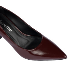 Elegantné dámske topánky 1372 lak bordo