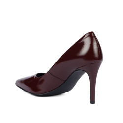 Elegantné dámske topánky 1372 lak bordo