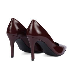 Elegantné dámske topánky 1372 lak bordo