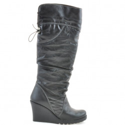Dámske čižmy 226 čierne+čierny kreps
