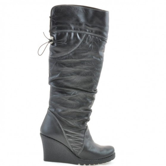 Dámske čižmy 226 čierne+čierny kreps