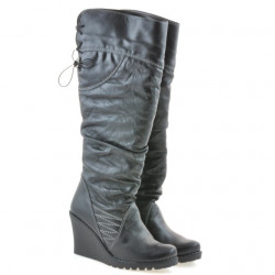 Dámske čižmy 226 čierne+čierny kreps