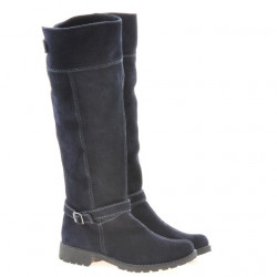Čižmy dámske 3225 indigo velúr