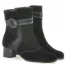 Dámske čižmy 1139 čierna antilopa kombinovaná