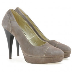 Elegantné dámske topánky 1082 cappuccino antilopa