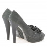 Elegantné dámske topánky 1095 sivá antilopa