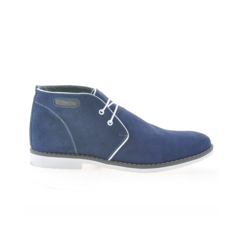Pánske topánky 454 indigo velúr+biela
