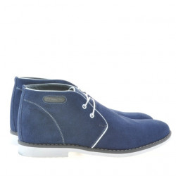 Pánske topánky 454 indigo velúr+biela