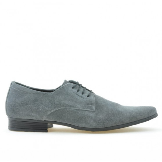 Elegantné pánske topánky 786 sivý velúr