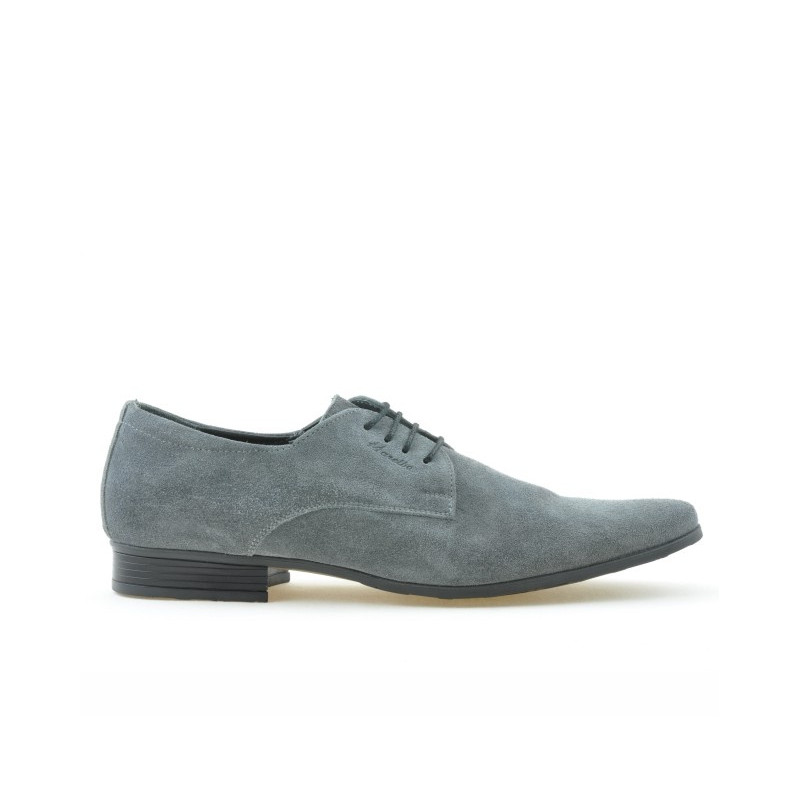 Elegantné pánske topánky 786 sivý velúr
