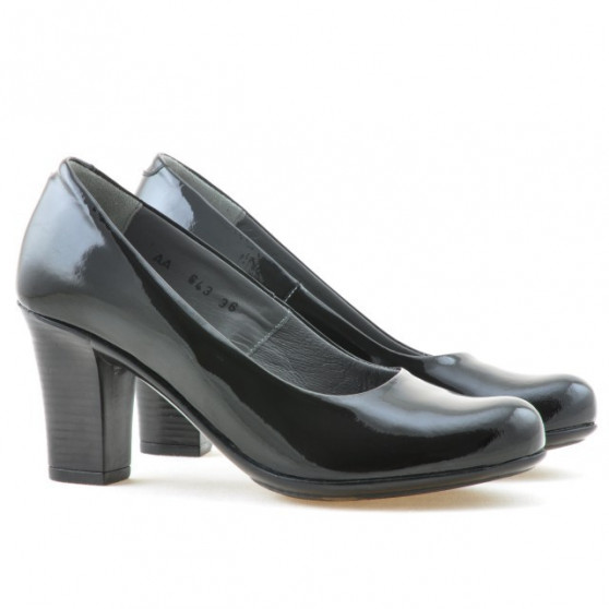 Dámske neformálne / elegantné topánky 643 čierny lak