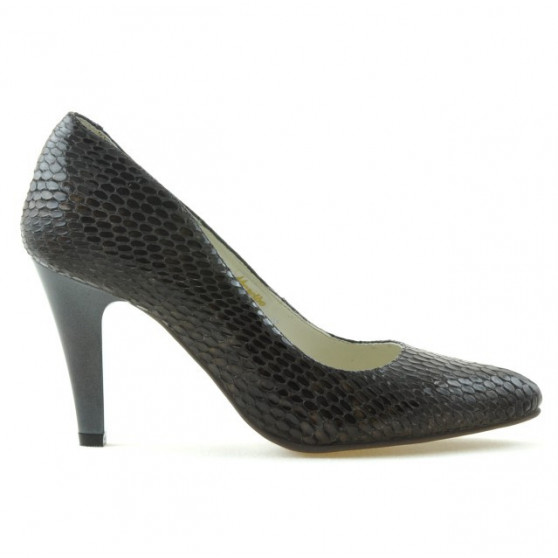 Elegantné dámske topánky 1234 croko hnedé