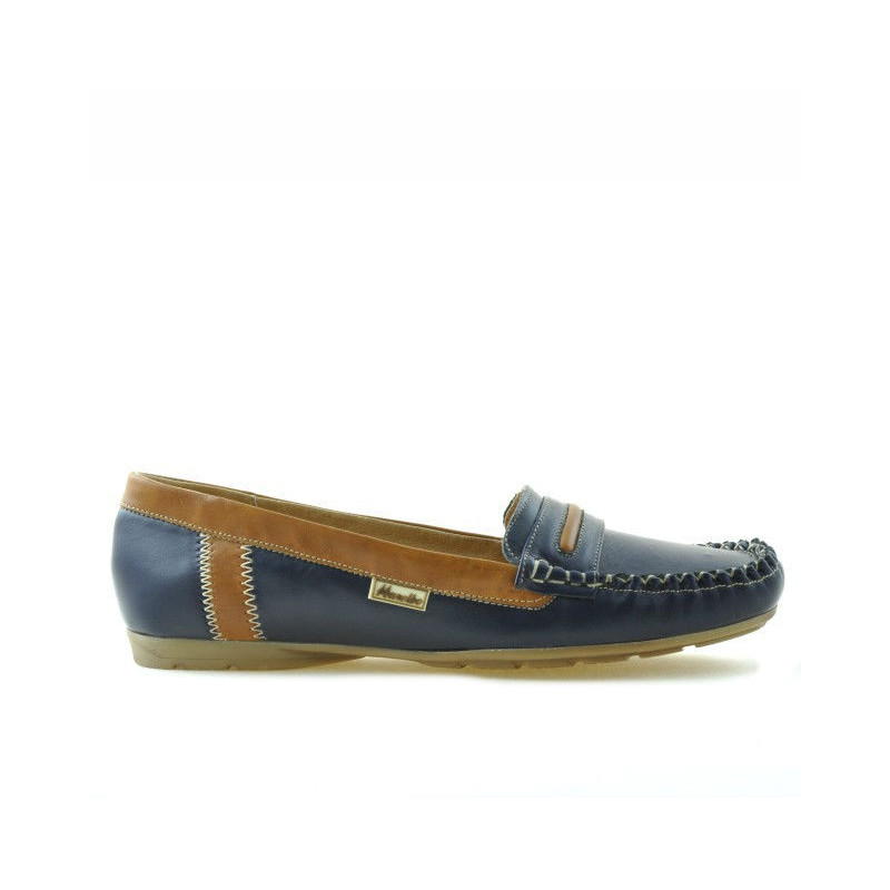 Dámske mokasíny 619 indigo+hnedé