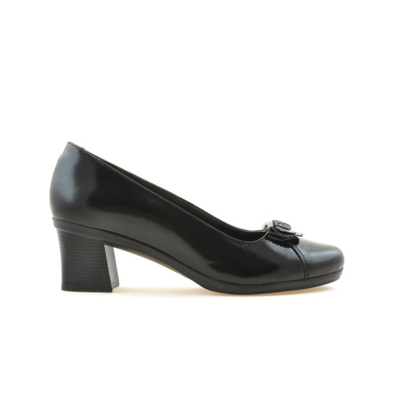 Dámske ležérne / elegantné topánky 628 čierny lak