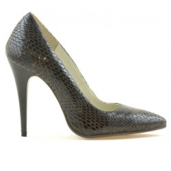 Elegantné dámske topánky 1241 croco hnedé