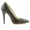 Elegantné dámske topánky 1241 croco hnedé