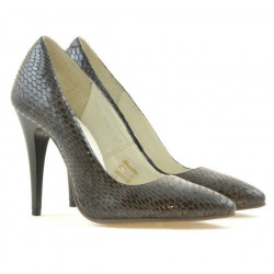 Elegantné dámske topánky 1241 croco hnedé