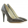 Elegantné dámske topánky 1241 croco hnedé