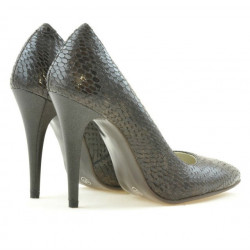 Elegantné dámske topánky 1241 croco hnedé